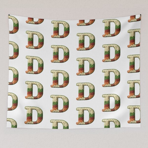 Item preview, D monogram waffle stitch designed and sold by Monascreativeempire.