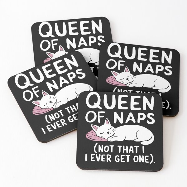 Item preview, Humorous Sleeping Cat Quote Queen of Naps designed and sold by InsanseCreation.