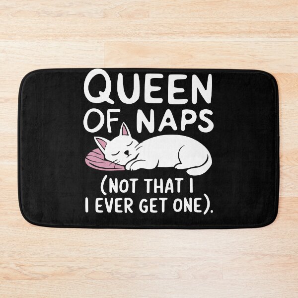 Item preview, Humorous Sleeping Cat Quote Queen of Naps designed and sold by InsanseCreation.