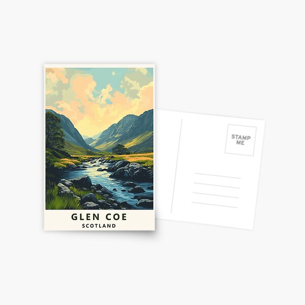 Item preview, Glen Coe, Scotland travel poster designed and sold by JJAArt.