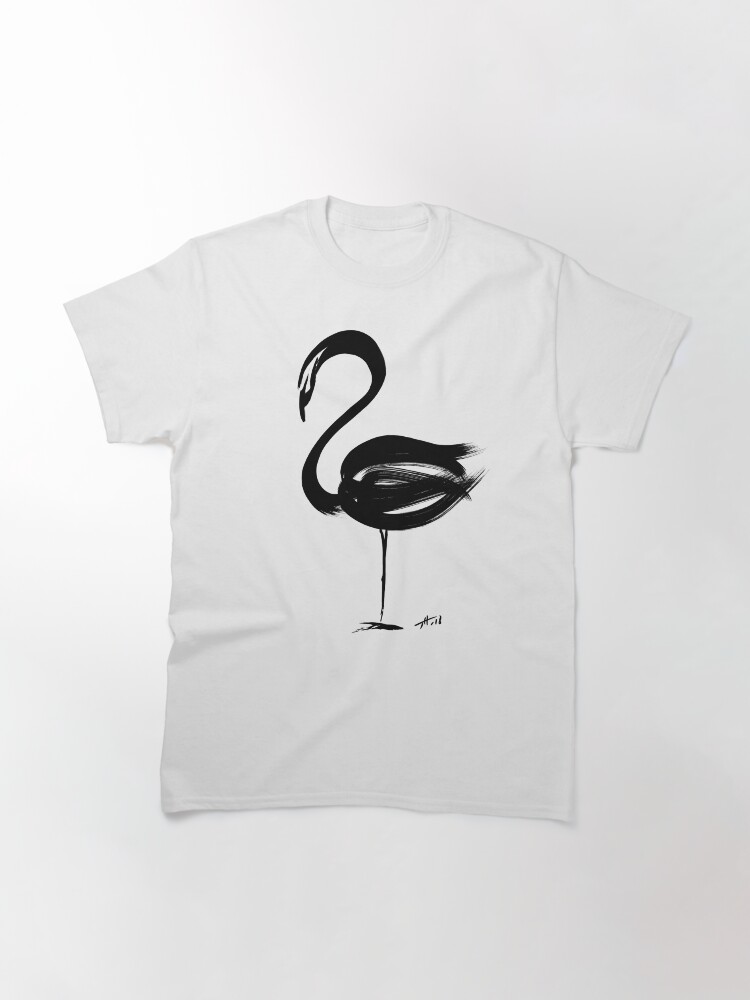 Alternate view of Flamingo - fusion of pen strokes Classic T-Shirt