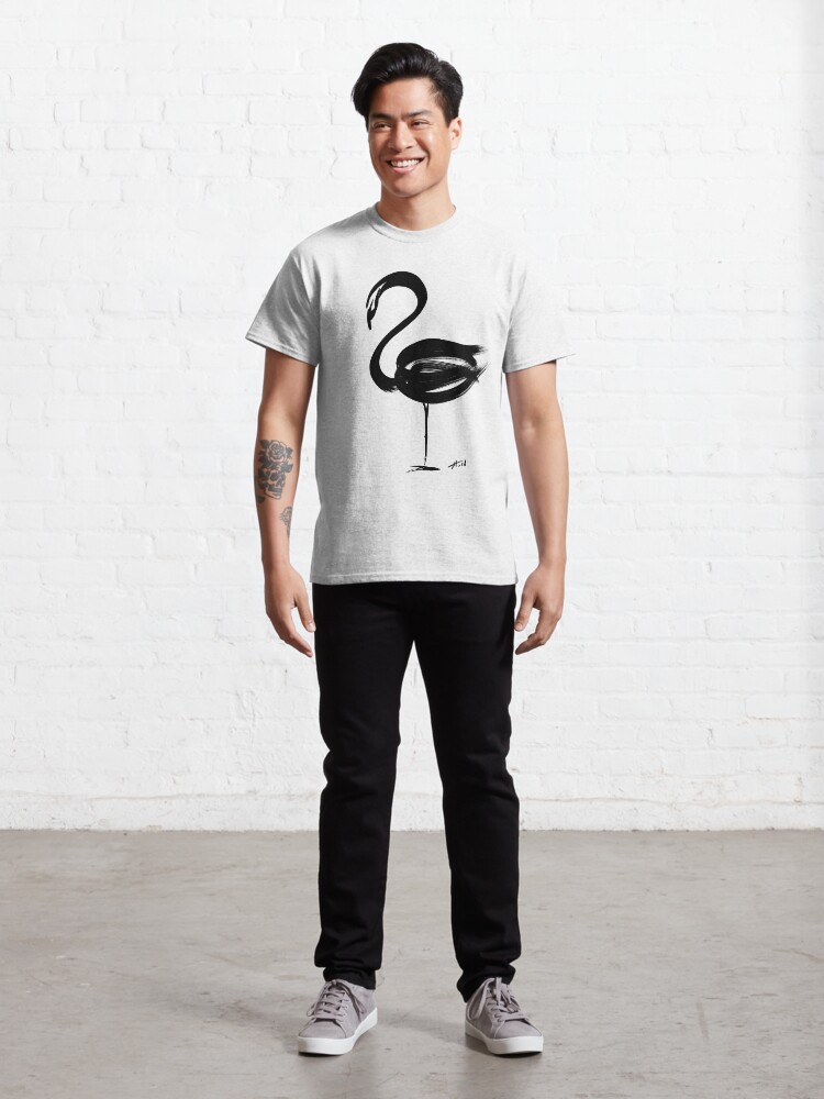 Alternate view of Flamingo - fusion of pen strokes Classic T-Shirt