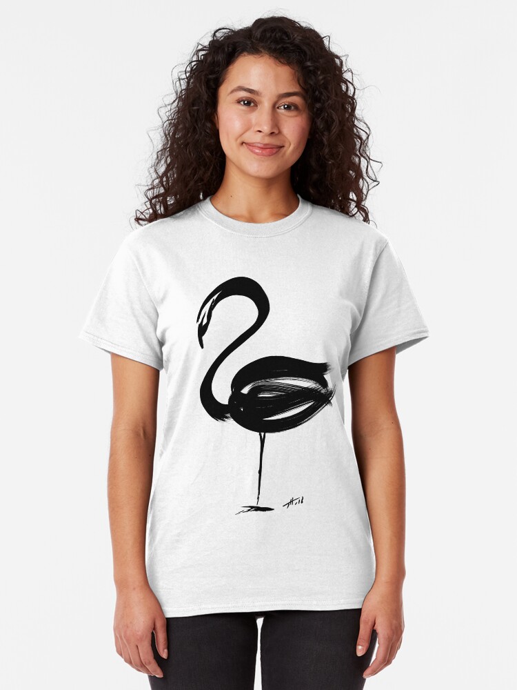 Alternate view of Flamingo - fusion of pen strokes Classic T-Shirt