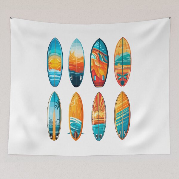 Item preview, Surfboard Watercolor Painting Holiday Beautiful designed and sold by TheDiveShirt.