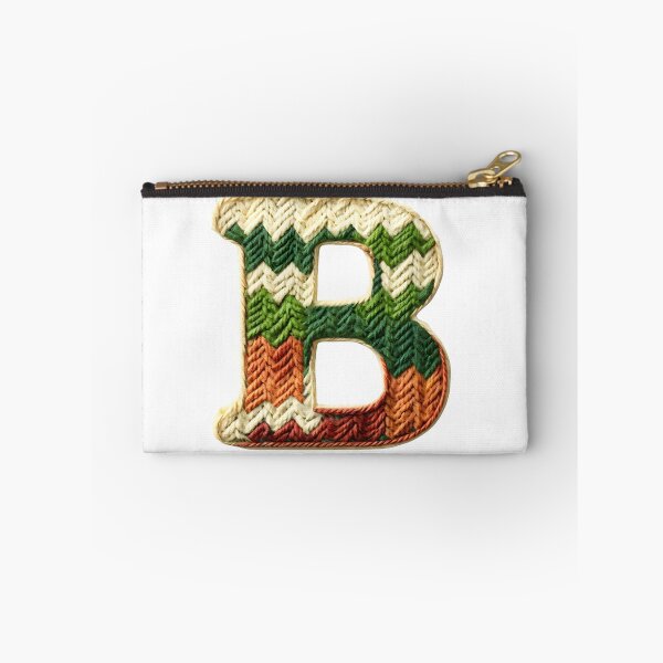 Item preview, B monogram waffle stitch designed and sold by Monascreativeempire.