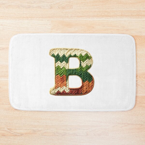 Item preview, B monogram waffle stitch designed and sold by Monascreativeempire.