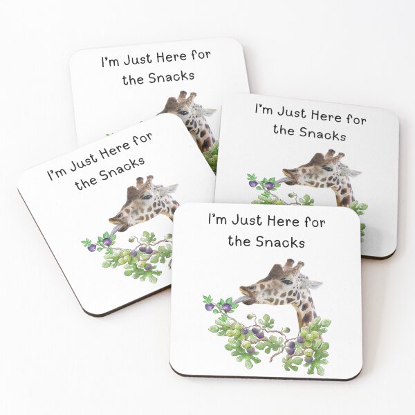 Item preview, Giraffe eating figs with long tongue designed and sold by SimpleUla.