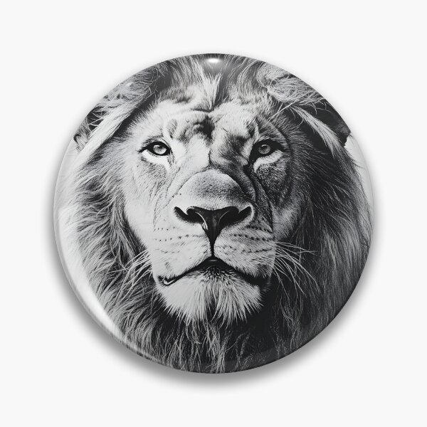 Item preview, Black and white lion pencil drawing designed and sold by Pencil-Art.