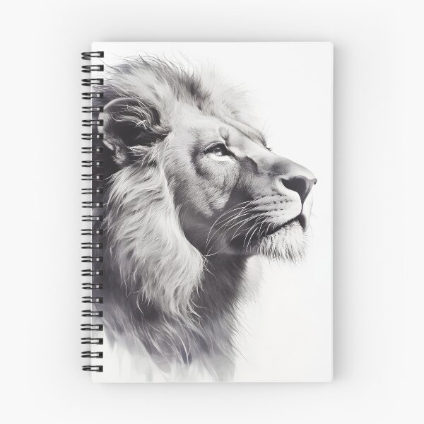 Item preview, Black and white lion pencil drawing designed and sold by Pencil-Art.