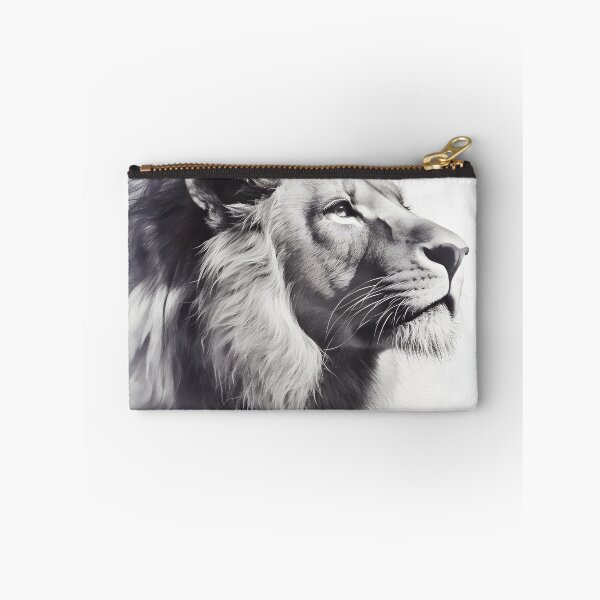 Item preview, Black and white lion pencil drawing designed and sold by Pencil-Art.