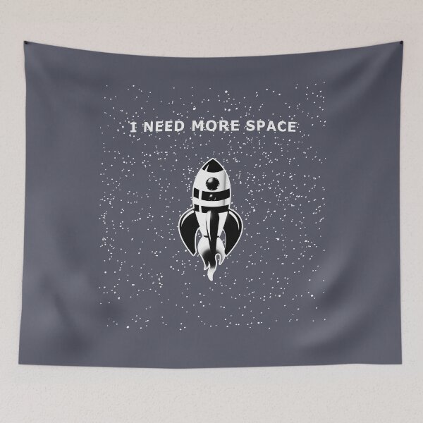 Item preview, Astro Funny Space Tees I Need More Space Spaceship Stars Double Meaning Design designed and sold by h44k0n.