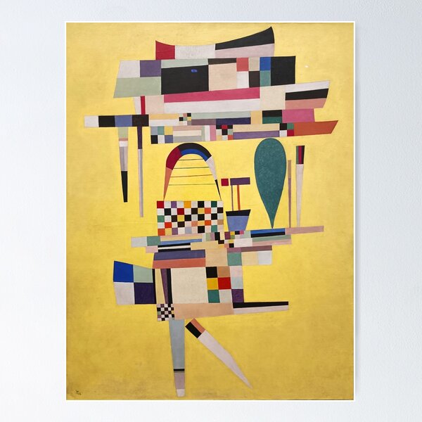 Item preview, Wassily Kandinsky Yellow Painting designed and sold by maniacfitness.