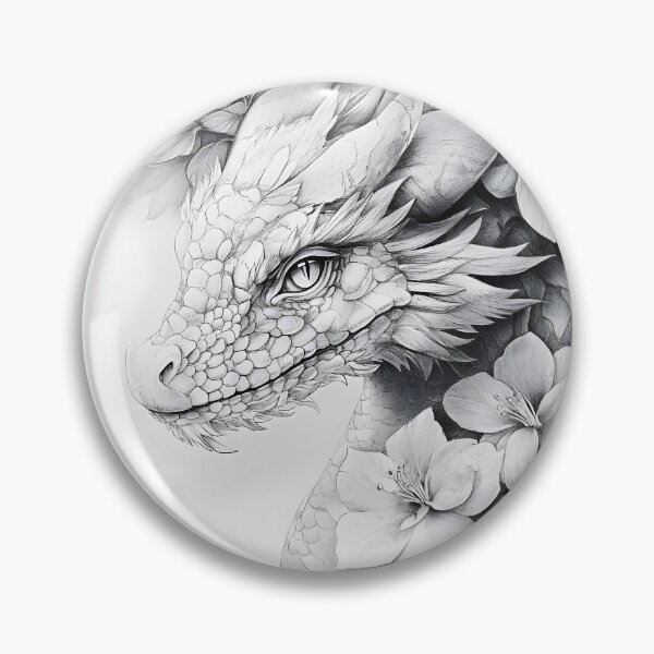 Item preview, Black and white Dragon drawing designed and sold by Pencil-Art.