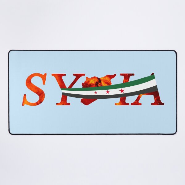 Item preview, Syria revolution flag map fire designed and sold by Mo5tar.