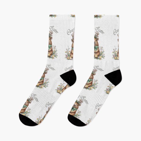 Item preview, Cracking Easter. Cute Capybara Surrounded by Spring Flowers and Chicks designed and sold by Anastasiia Yurevych.