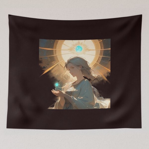 Item preview, The Blonde Girl with the Blue Ball designed and sold by Farbenmieze.