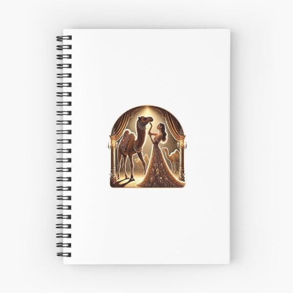 Item preview, Glamorous woman in golden gown with camel designed and sold by Chase12921.