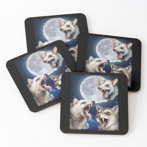 Artikelvorschau, Drei Opossums heulen den Mond an Lustiges Haustier-Opossum entworfen und verkauft von teeshop87.