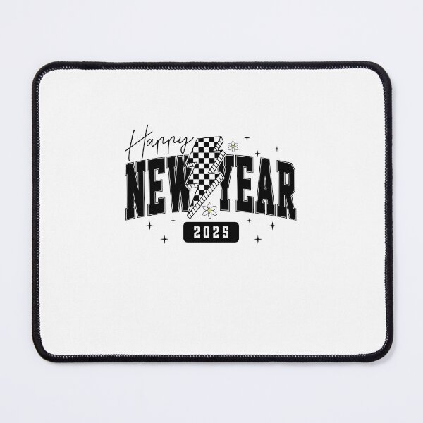 Item preview, Checker Lightning Bolt with Daisy Happy New Year 2025 designed and sold by nor-my.