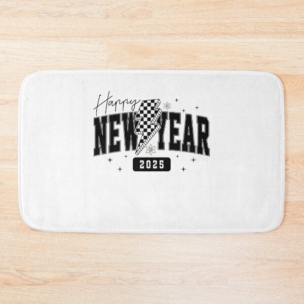Item preview, Checker Lightning Bolt with Daisy Happy New Year 2025 designed and sold by nor-my.