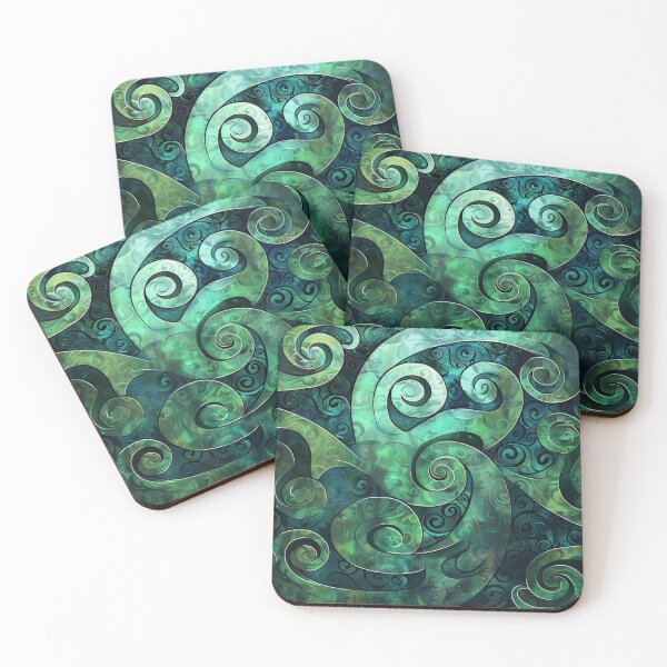 Item preview, New Zealand Māori Paua Pattern Koru Design 272 designed and sold by GrinGalore.