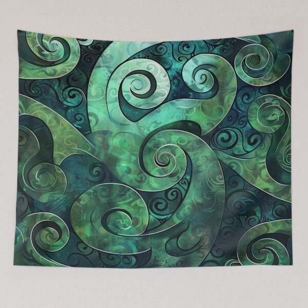Item preview, New Zealand Māori Paua Pattern Koru Design 272 designed and sold by GrinGalore.