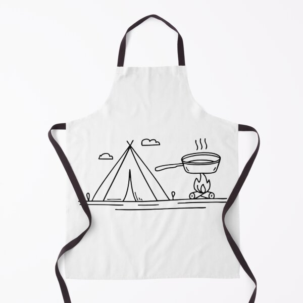 Item preview, Frying pan cooking over campfire designed and sold by rasagamastore.