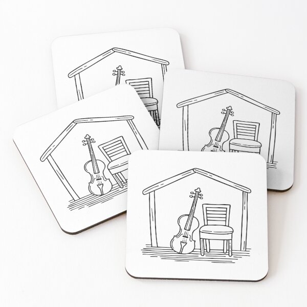 Item preview, Fiddle leaning on chair in barn designed and sold by rasagamastore.