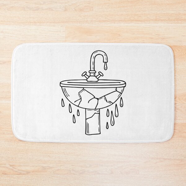 Item preview, Faucet dripping into cracked porcelain sink designed and sold by rasagamastore.