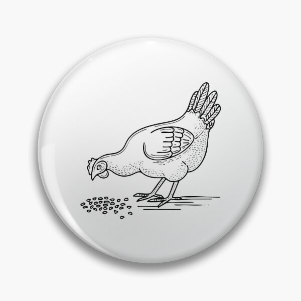 Item preview, Fowl pecking seeds in farm field designed and sold by rasagamastore.