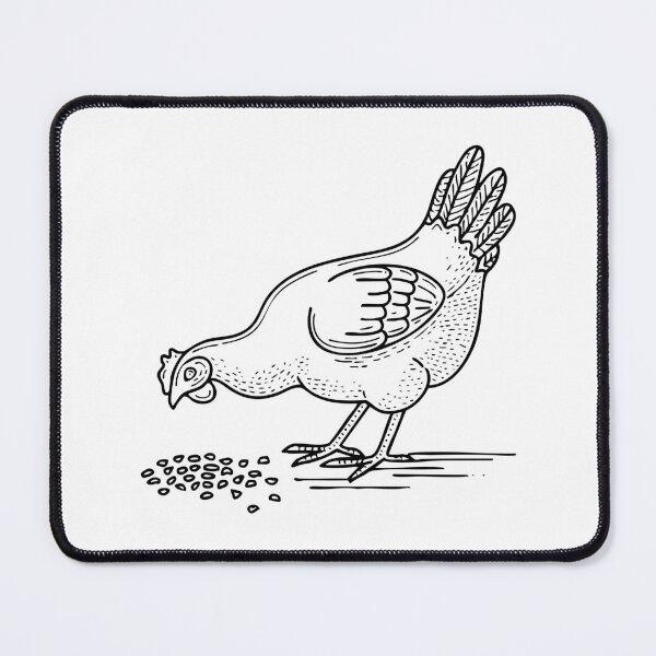Item preview, Fowl pecking seeds in farm field designed and sold by rasagamastore.