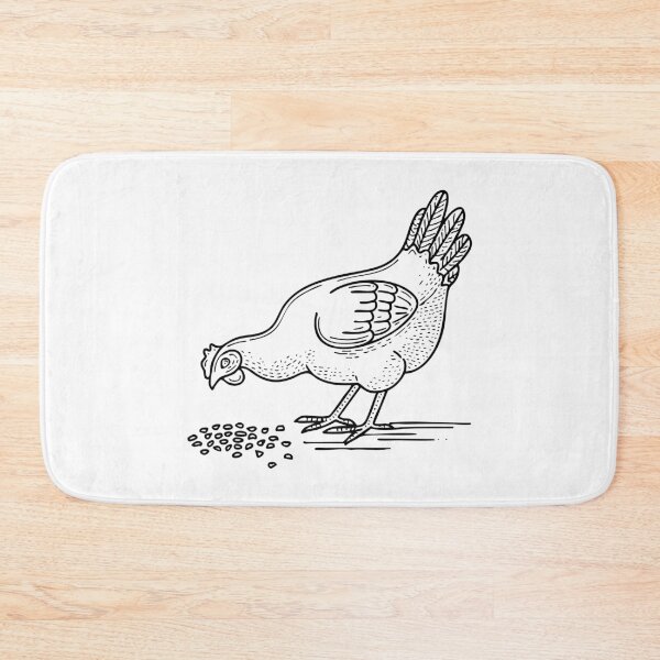 Item preview, Fowl pecking seeds in farm field designed and sold by rasagamastore.