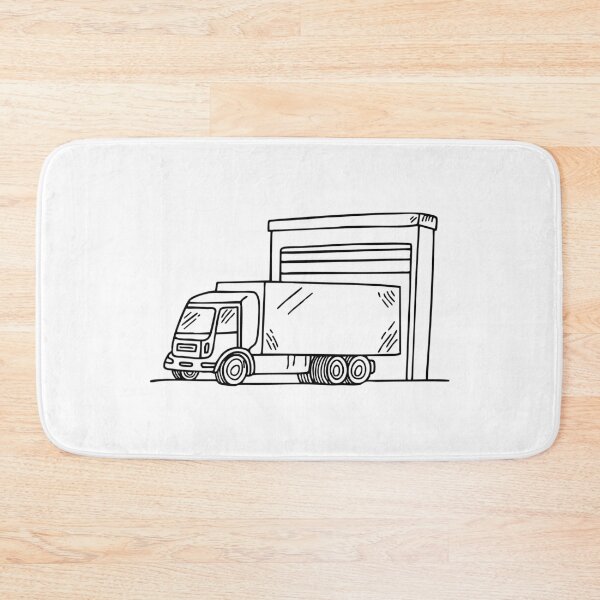 Item preview, Freight truck at loading dock designed and sold by rasagamastore.