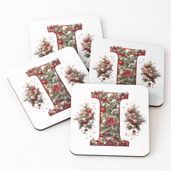 Item preview, Christmas Printable Letter I Festive Digital Artwork designed and sold by Monascreativeempire.