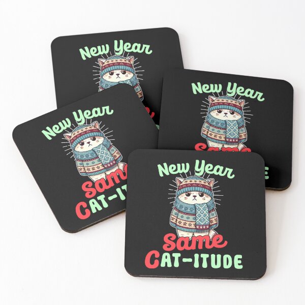 Item preview, New year same catitude cat attitude designed and sold by Visual-digital.