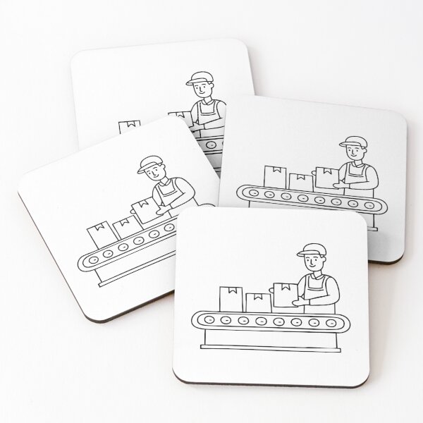 Item preview, Factory worker organizing boxes designed and sold by rasagamastore.