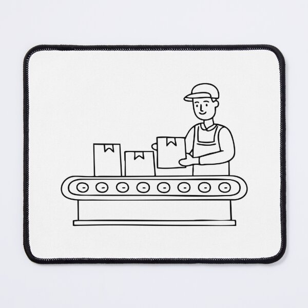 Item preview, Factory worker organizing boxes designed and sold by rasagamastore.