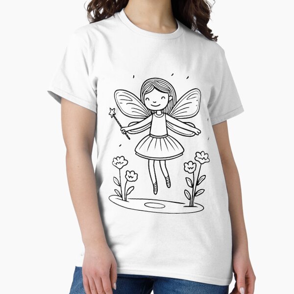 Item preview, Fairy with wand near flowers designed and sold by rasagamastore.