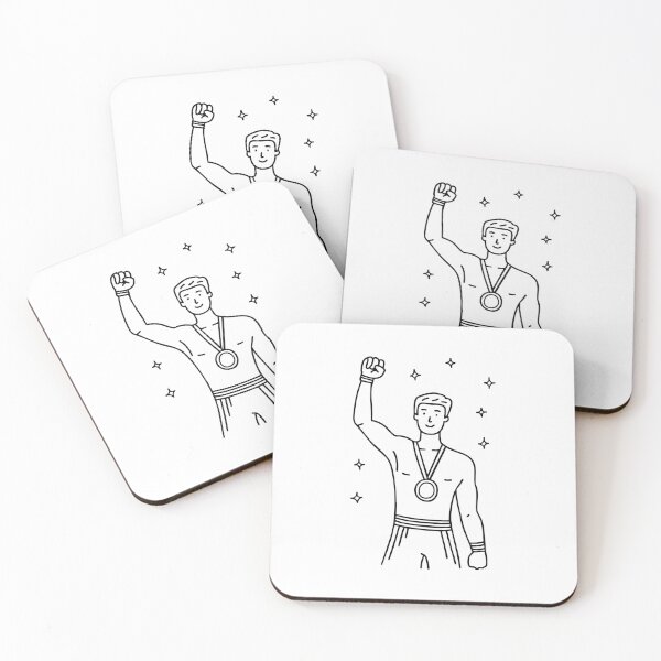 Item preview, Fighter celebrating with medal raised designed and sold by rasagamastore.