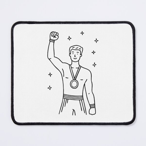 Item preview, Fighter celebrating with medal raised designed and sold by rasagamastore.