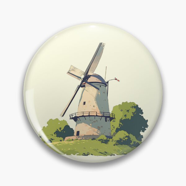 Item preview, Minimalist Windmill – Modern and Serene Art Print designed and sold by Windy-market.
