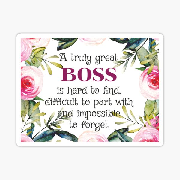 Boss Farewell Stickers for Sale | Redbubble