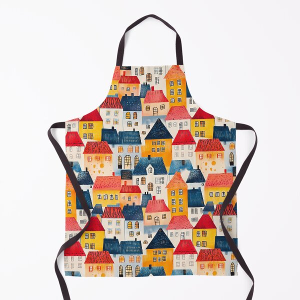 Item preview, Whimsical Colorful Houses Pattern designed and sold by Repetra.