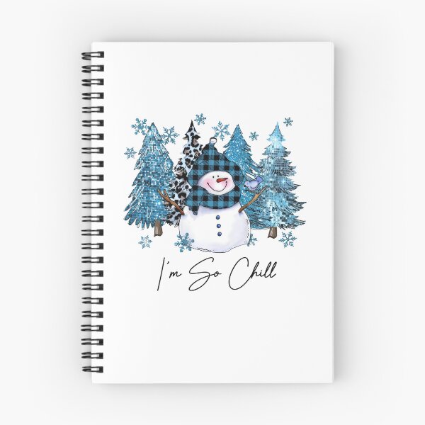 Item preview, I'm so chill Winter Snowman with Blue Buffalo Plaid designed and sold by nor-my.