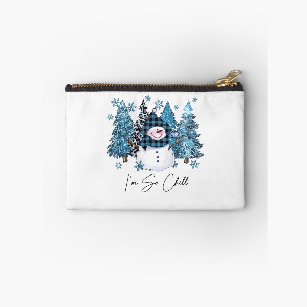 Item preview, I'm so chill Winter Snowman with Blue Buffalo Plaid designed and sold by nor-my.