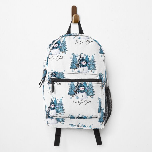 Item preview, I'm so chill Winter Snowman with Blue Buffalo Plaid designed and sold by nor-my.