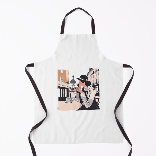 Item preview, parisian woman drinking coffe designed and sold by ilicart.