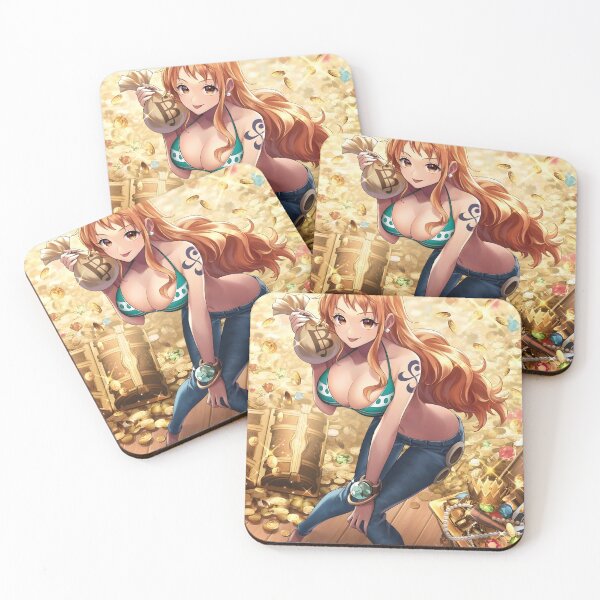 Item preview, Nami treasure tresor coin argent money waifu sexy jeans bikini one manga japan piece redhead pirate mugiwara designed and sold by The-Diamond-Art.
