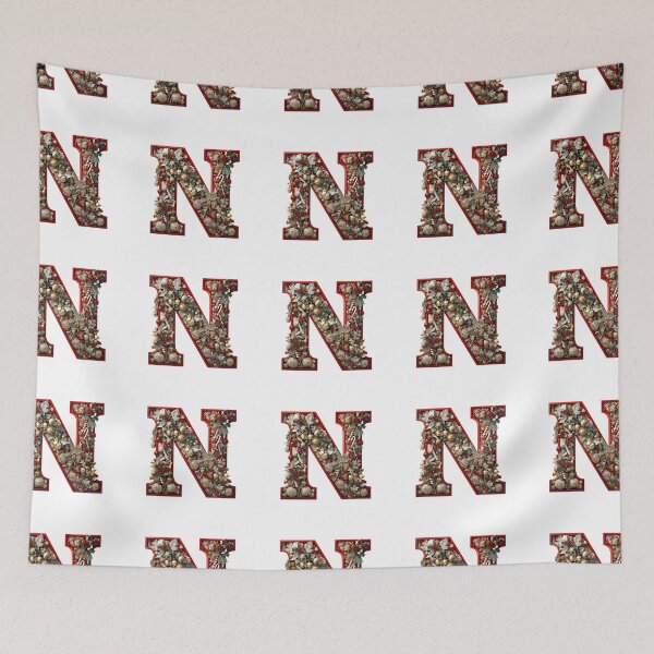 Item preview,  Christmas Printable Letter N Festive Digital Artwork designed and sold by Monascreativeempire.