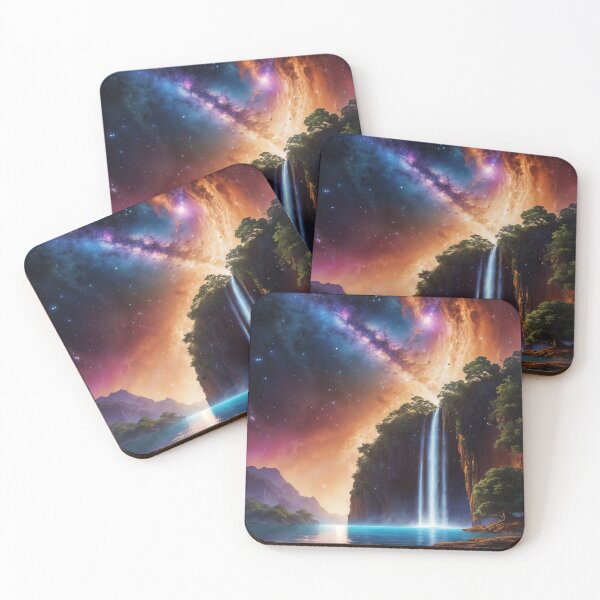 Item preview, Cosmic Waterfall – Dreamlike Fantasy Landscape designed and sold by Collision19.